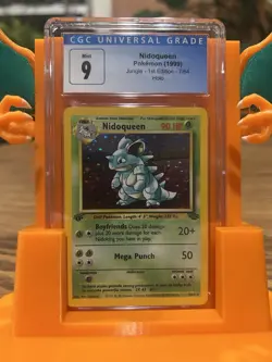 Nidoqueen 1st Edition Holo Rare Pokemon Card TCG Jungle 1999 CGC 9 Mint - Image 1