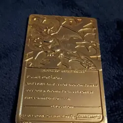 1999 Nintendo Pokemon Charizard Burger King 23k Gold Plated Trading Card - Image 3