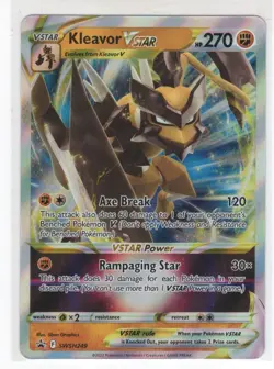 POKEMON SWORD & SHIELD KLEAVOR VSTAR PROMO CARD #SWSH249 - Image 1