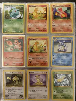 Vintage Pokemon Card Binder Collection Lot 63 Cards - Charizard WOTC Rare! XY166 - Image 3
