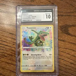 Pokemon TCG Card 2020 Vivid Voltage #138/185 Rayquaza CGC 10 Amazing Rare - Image 1