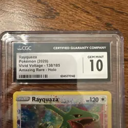Pokemon TCG Card 2020 Vivid Voltage #138/185 Rayquaza CGC 10 Amazing Rare - Image 2