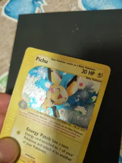 Pokemon Card Pichu Expedition Set Base Holo Bleed 22/165 Eng 2002 MP - Image 3