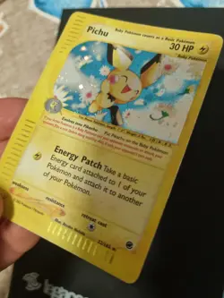 Pokemon Card Pichu Expedition Set Base Holo Bleed 22/165 Eng 2002 MP - Image 4