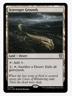 Scavenger Grounds | OTC | MTG | EDH Commander Graveyard Hate | Rare Land | NM - Image 1