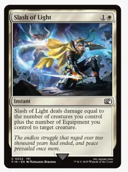 Slash of Light | MTG FIN | FF UB Go-Wide Token Equip Removal EDH | NEW NM+ - Image 1