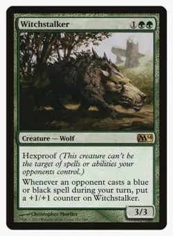 Witchstalker | MTG M14 | EDH Commander Wolf Hexproof Hatebear | Rare | LP - Image 1