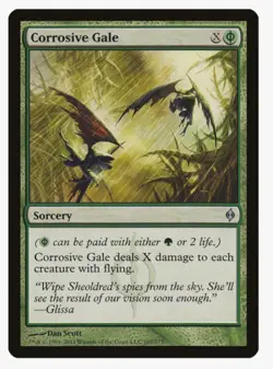 ​Corrosive Gale | MTG NPH | EDH Commander Green Flying Hate | Uncommon | LP - Image 1