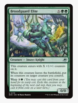 Broodguard Elite | MTG EOE | EDH Commander +1/+1 Counters X Spell Warp | NEW NM - Image 1