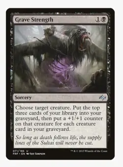 Grave Strength | MTG FRF | EDH Commander Mill +1/+1 Counters | LP - Image 1