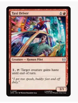 Taxi Driver (Spider-Man Art) | MTG Marvel Crossover | EDH Haste Enabler | NEW NM - Image 1