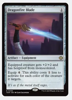 Dragonfire Blade | TDM Tarkir Dragonstorm | Equipment Hexproof | Rare | NEW NM - Image 1