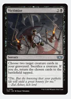 Victimize MTG TDC | EDH Commander Black Reanimator Sacrifice Recursion | NEW NM - Image 1