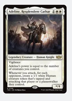Adeline, Resplendent Cathar | MTG TDC | White Human Knight Tokens | Rare | NM - Image 1