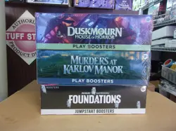 MTG MURDERS PLAY + FOUNDATIONS JUMPSTART + DUSKMOURN PLAY BOOSTER BOX LOT - Image 1