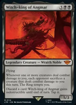 LP MTG Witch-king of Angmar Light Play The Lord of the Rings: Tales of Middle-Ea - Image 1