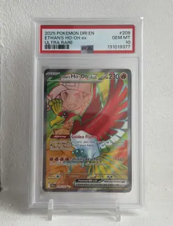 2025 Pokemon Destined Rivals Ethan’s Ho-Oh ex 209/182 PSA 10 - 🇬🇧 UK Stock - Image 1