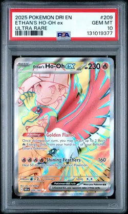2025 Pokemon Destined Rivals Ethan’s Ho-Oh ex 209/182 PSA 10 - 🇬🇧 UK Stock - Image 4