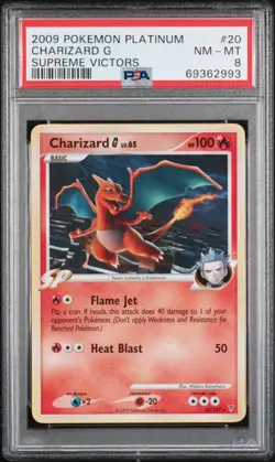PSA 8 - 2009 Pokemon Platinum CHARIZARD G Supreme Victors #20 (2993) - Image 1