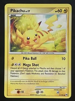 Pokemon Pikachu Common - Platinum Arceus - 71/99 NM - Image 1