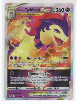 POKEMON SWORD & SHIELD ASTRAL RADIANCE HISUIAN TYPHLOSION VSTAR ULTRA RARE - Image 1