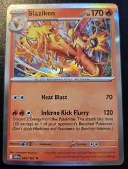 Blaziken 042/182 Holo Rare Scarlet & Violet: Destined Rivals Pokemon TCG - Image 1