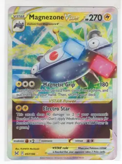 POKEMON SWORD & SHIELD LOST ORIGINS MAGNEZONE VSTAR ULTRA RARE #057/196 - Image 1