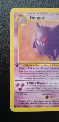 👻 Gengar 1st Edition 20/62 1° Edizione Fossil carte Pokemon 1999 WOTC Vintage - Image 4