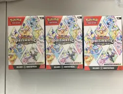 Pokemon TCG Scarlet & Violet Prismatic Evolutions Booster Bundle 3 Boxes - Image 1