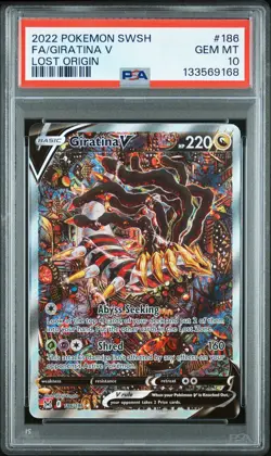 2022 POKEMON SWORD & SHIELD LOST ORIGIN #186 FULL ART/GIRATINA V PSA 10 - Image 1