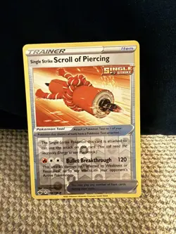 Pokemon TCG Chilling Reign Reverse Holo Single Strike Scroll of Piercing 154/198 - Image 1