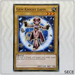 Gem-Knight Lapis - SECE-EN012 - Common 1st Edition Yugioh - Image 1