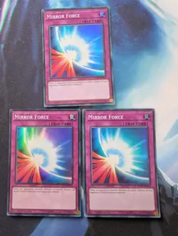 YuGiOh! Mirror Force YS15-END16 x3 PLAYSET 1st Ed Super Rare - Image 1