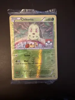 Pokemon TCG Chikorita 1/122 League Promo Reverse Holofoil sealed pack 20 cards - Image 1