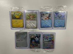 Pokemon 2025 Holiday Advent Calendar Promos 7/8 Snowflake Stamp Cards Lot Sealed - Image 1