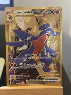 Cynthia’s Garchomp Ex 241/182 Destined Rivals Gold Hyper Rare Card Pokemon NM - Image 1