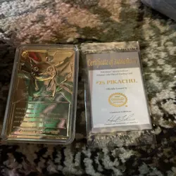 PIKACHU Pokemon 23K Gold Plated Trading Card 1999 Burger King Limited Edition - Image 2