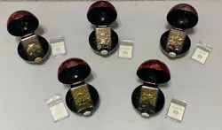 Pokemon Burger King 23K Gold Plated Card Set of 5 w/ COAs Pokeballs 1999 - Image 1