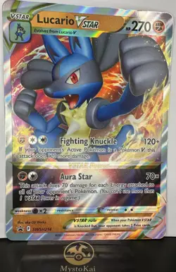Lucario VSTAR SWSH214 Black Star Promo Holo English 2022 - Jumbo Pokemon Card NM - Image 1