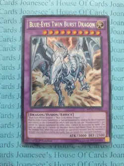 MP17-EN056 Blue-Eyes Twin Burst Dragon Secret Rare Yu-Gi-Oh Card 1st Edition NM - Image 1