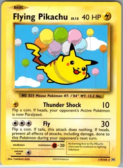 Flying Pikachu 110/108 Non Holo XY - Evolutions - Pokemon Card - NM - Image 1