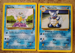 NEAR MINT! Pokemon TCG Card 2000 Base Set 2 Squirtle & Warturtle! - Image 1
