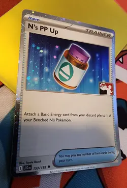 Pokemon N's PP Up 153/159 Prize Pack Series Cards Cosmo Holo Pack Fresh - NM - Image 3