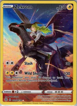 Zekrom TG05/TG30 SWSH09: Brilliant Stars Trainer Gallery - Pokemon Card - NM - Image 1