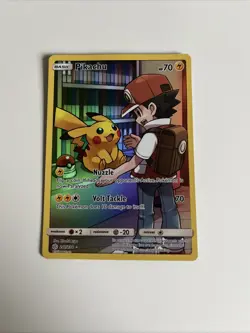 Rare Pickachu Sun And Moon Set Pokemon Card Really Good Condition - Image 1