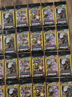 Lot of 32 Pokemon Unified Minds Sun & Moon 3 Card Mini Booster Packs - Image 3