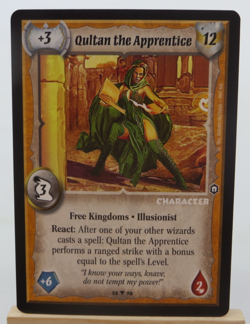 WARLORD Saga of the Storm CCG Character Card QULTAN THE APPRENTICE 25/78 #874 - Image 1