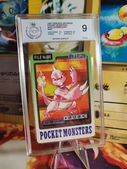 Pokemon Card Glutexo Charmeleon Pocket Monsters 1997 Carddass Japanese PGS PSA 9 - Image 1
