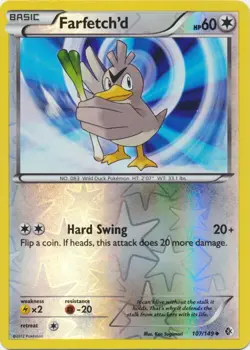 Farfetch'd 107/149 Reverse Holo Boundaries Crossed Pokemon Card NM - Image 1