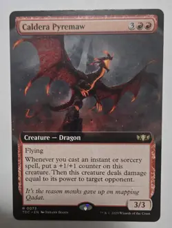 Caldera Pyremaw (Extended Art) Commander: Tarkir: Dragonstorm Regular - Image 1